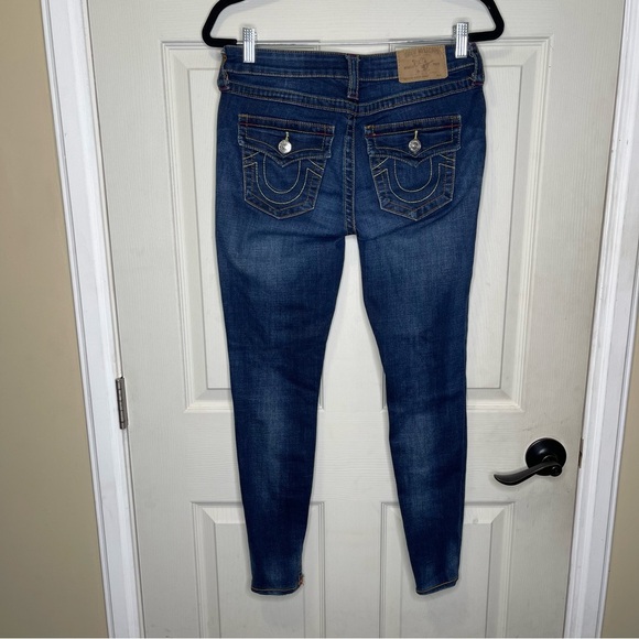 True Religion Women’s Super Skinny Big T Flap Jean Sz 28 - Picture 6 of 8